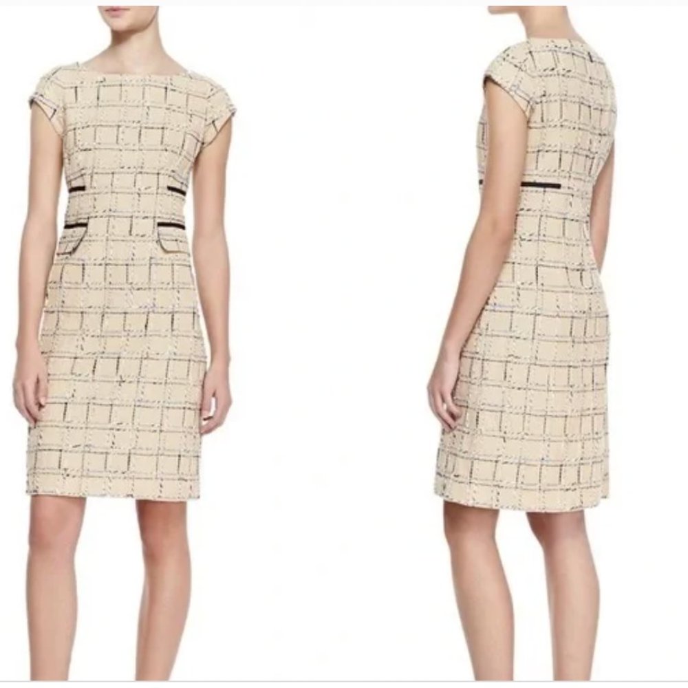Tory Burch Evie Linen Tweed Midi Dress